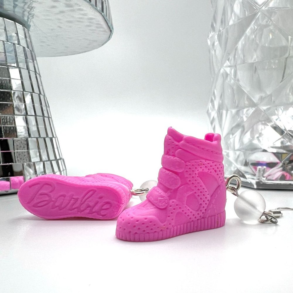 Fabulous Barbie Shoe Earrings - Beaded Handmade Jewelry